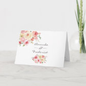 Florale bruiloft in de groene Waterverf van Blush Programma (Voorkant)