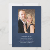 Florale bruiloft rond de marine en de witte Waterv Kaart (Achterkant)