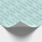 florale bruiloft voor altijd tekst cadeaupapier (Hoek)