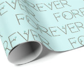 florale bruiloft voor altijd tekst cadeaupapier (Rol Hoek)