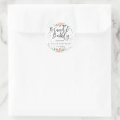 Florale brunch en bruisende bruiloft sticker (Tas)