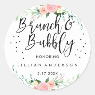 Florale brunch en bruisende bruiloft sticker