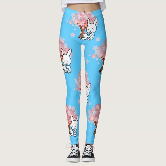 florale bunnies leggings (Voorkant)