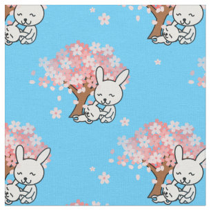 florale bunnies stof