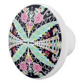 Florale caleidoscoop ontwerp keramische knop (Rechts)