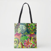 florale canvas tas (Voorkant)
