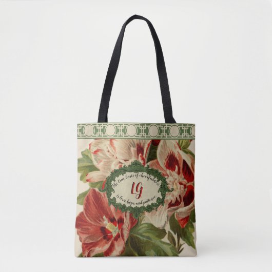 Florale Canvas tassen Grootmoeders tuin (Voorkant)