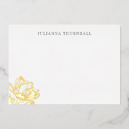 Florale Chic Magnolia Luxe Persoonlijk Briefpapier Folie Uitnodiging