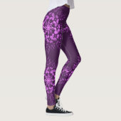 Florale cirkels paars element. leggings (Rechts)