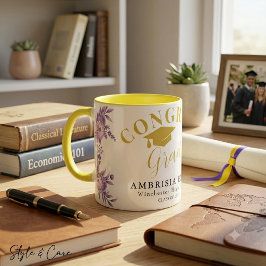 Florale Congrats Grad Combo Beker – Perfect Cadeau Mok