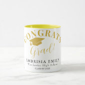 Florale Congrats Grad Combo Beker – Perfect Cadeau Mok (Midden)