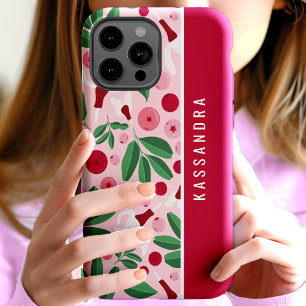 Florale Cranberries Aangepaste Gepersonaliseerde N iPhone 15 Case