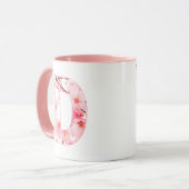 Florale D Initialen Mok | Gepersonaliseerde naam & (Voorkant links)