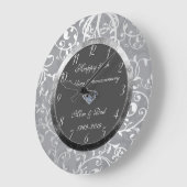 Florale Damast Diamant 50ste Huwelijksjubileum Grote Klok (Hoek)