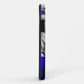  florale damast op blauw Case-Mate iPhone case (Achterkant/rechts)