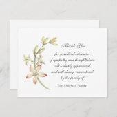  florale dank uw kaart (Voorkant / Achterkant)