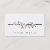 florale decor fluit leraar visitekaartje (Voorkant)