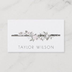 florale decor fluit leraar visitekaartje