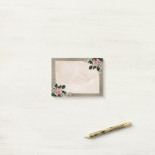 Florale  decoratie post-it® notes (Op bureau)