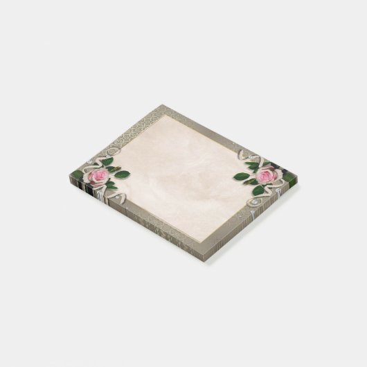 Florale decoratie post-it® notes (Schuin)