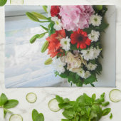 Florale decoratie theedoek (Gevouwen)