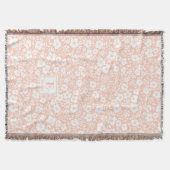 florale deken met naam en monogram (Voorkant)