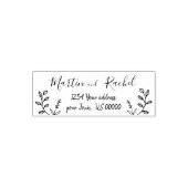 florale doodle bride en groom  zelfinktende stempel (Design)