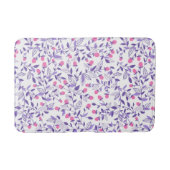 Florale doodles roze en violet badmat (Voorkant)