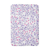 Florale doodles roze en violet badmat (Voorkant Verticaal)