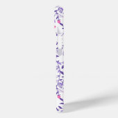 Florale doodles roze en violet Case-Mate iPhone case (Achterkant / Links)