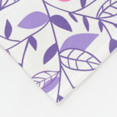 Florale doodles roze en violet fleece deken (Hoek)