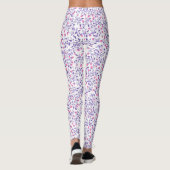 Florale doodles roze en violet leggings (Achterkant)