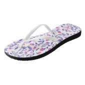Florale doodles roze en violet teenslippers (Schuin)