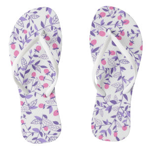 Florale doodles roze en violet teenslippers