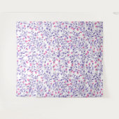 Florale doodles roze en violet wandkleed (Voorkant (horizontaal))