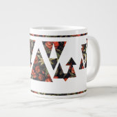 Florale driehoeken en pijlen grote koffiekop (Voorkant rechts)