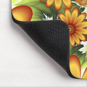 Florale droom, moderne abstracte bloemfractale kun muismat (Hoek)