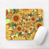 Florale droom, moderne abstracte bloemfractale kun muismat (Met muis)