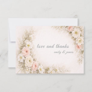 Florale editorische boeket save the date-kaarten bedankkaart