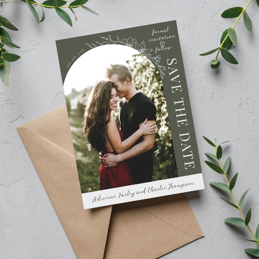 Florale Eenvoud 1 Rozemarijn Groen Save The Date