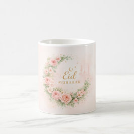 Florale Eid Mubarak Mok – Roze Islamitisch Cadeau