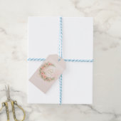 Florale Eid Mubarak – Roze Islamitisch Cadeau f Cadeaulabel (Met Touw)
