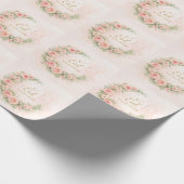 Florale Eid Mubarak – Roze Islamitisch Cadeau f Cadeaupapier (Hoek)