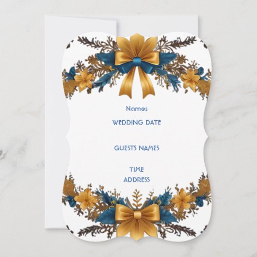 Florale elegante bruiloft uitnodiging ontwerp (Voorkant)