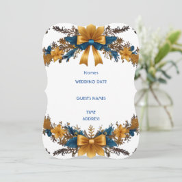 Florale elegante bruiloft uitnodiging ontwerp
