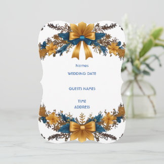 Florale elegante bruiloft uitnodiging ontwerp