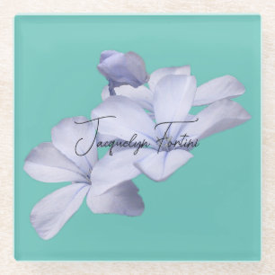 Florale Elegante minimalistische kalligrafie litho Glazen Onderzetter