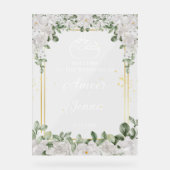 Florale Elegante Moslim Islamitische Huwelijksinga Acryl Bord (Voorkant)