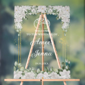 Florale Elegante Moslim Islamitische Huwelijksinga Acryl Bord (Neutraal)