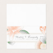 florale elegantie na verwijzing visitekaartje (Buitenkant ongevouwen)